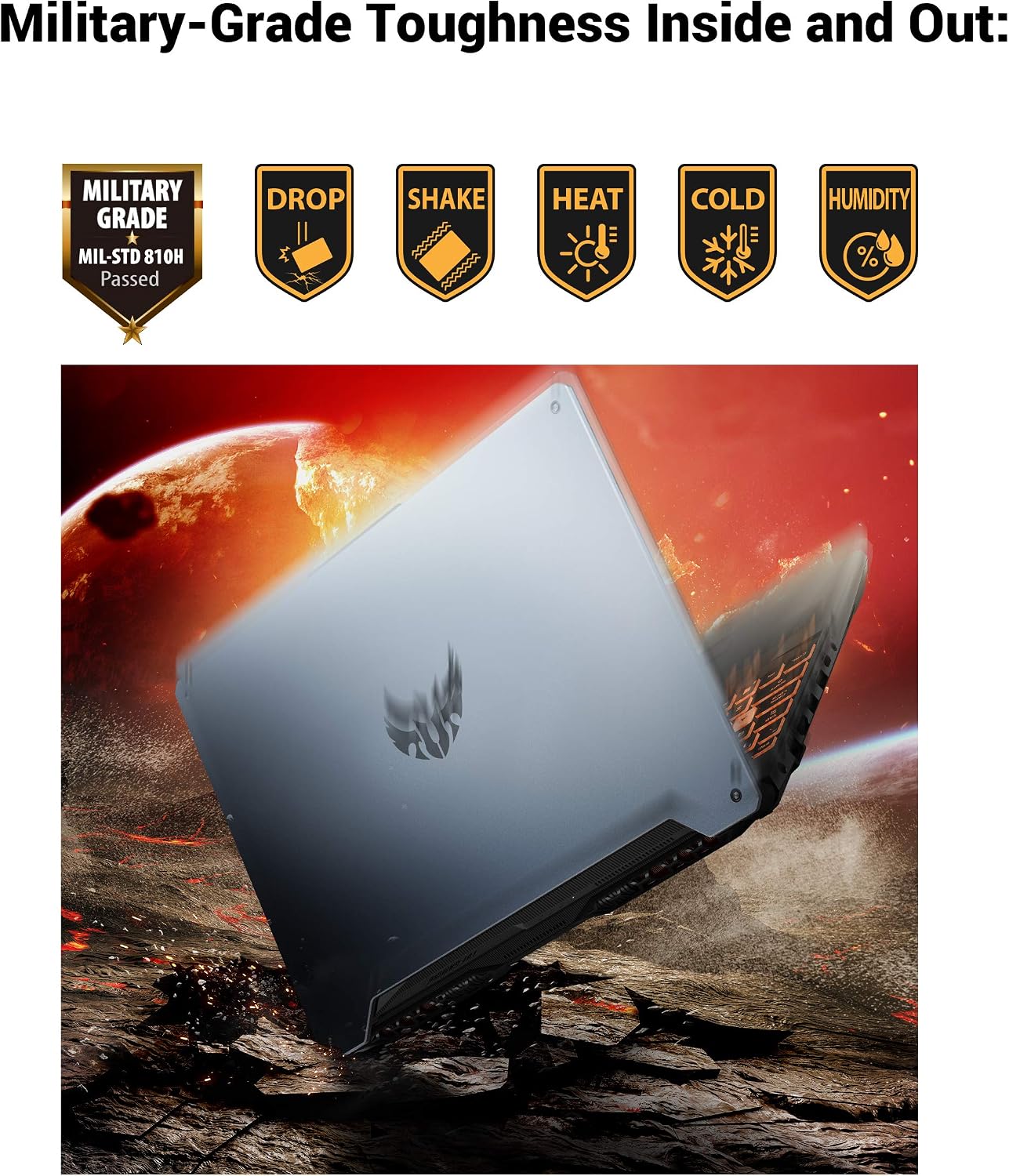 ASUS TUF Gaming A15 Gaming Laptop, 15.6' 144Hz Full HD IPS-Type, AMD Ryzen 7 4800H, GeForce RTX 2060, 16GB DDR4, 1TB PCIe SSD, Gigabit Wi-Fi 5, Windows 10 Home, TUF506IV-AS76