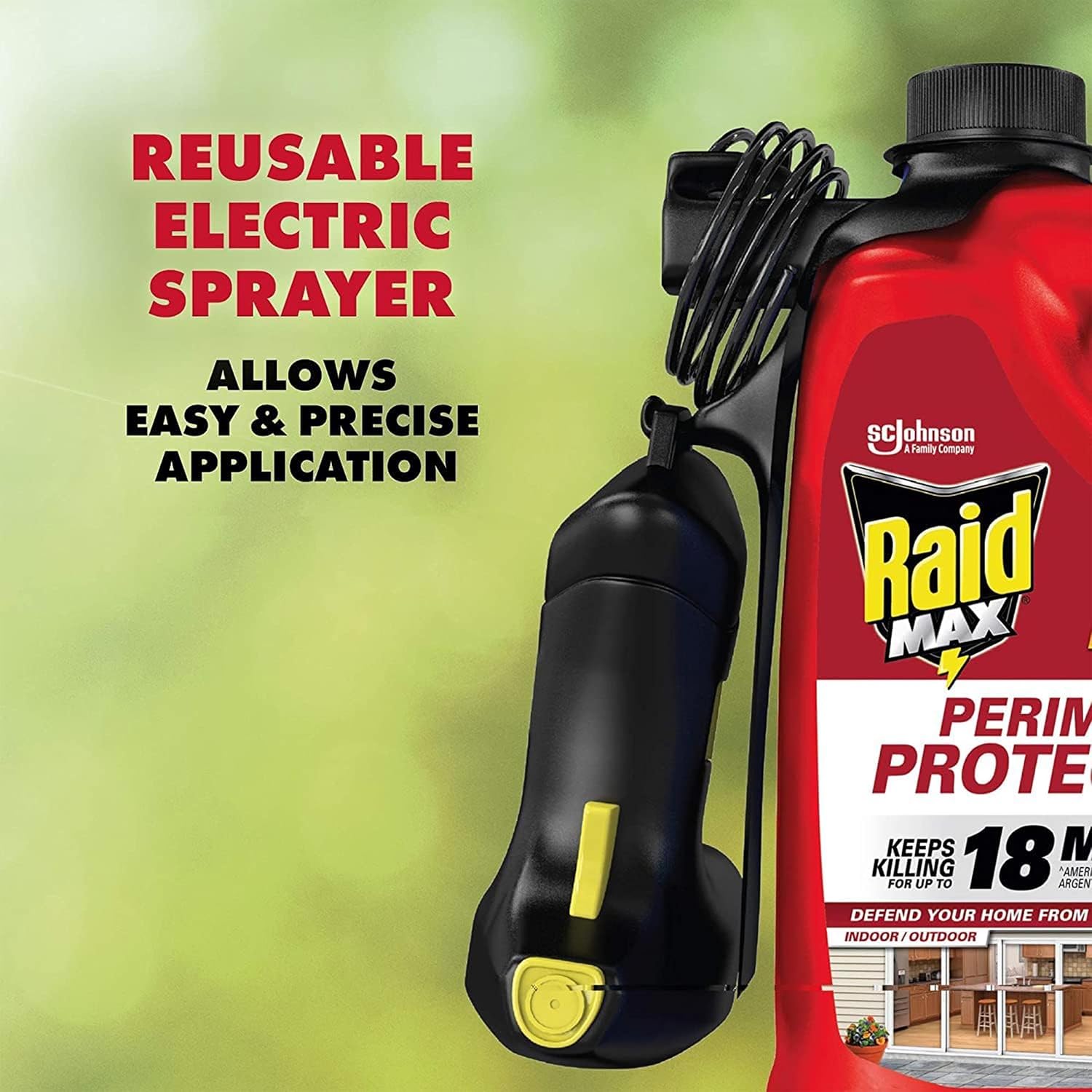 Raid Max Perimeter Protection Auto Trigger Starter Kit, 128 oz, Pack of 4, All-in-One Repellant Spray for 15 Different Kinds of Insects Including Ants, Bugs, Mosquitoes, Indoor and Outdoor Use