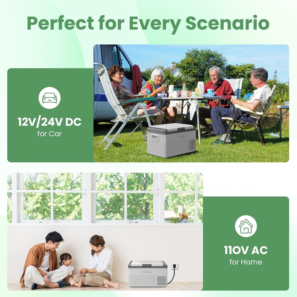 ALIPICOOL Electric Cooler 12 Volt Portable Refrigerator for Car, 29 Quart Car Fridge, Single Zone Car Freezer Cooler 12/24V DC, 110~240V AC for Camping，Overlanding, RV, Truck, -4℉ to 68℉ (CL30）