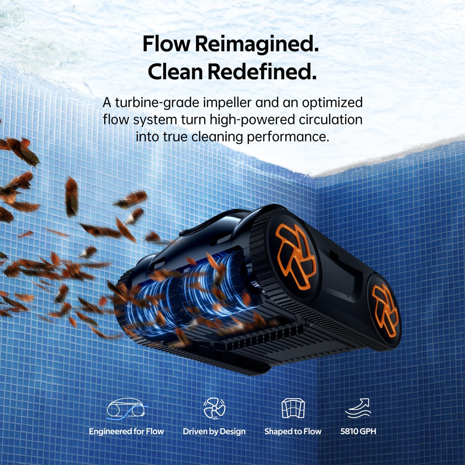 iGarden Robotic Pool Cleaner K Series, Cordless Pool Vacuum Robot for Inground & Above Ground Pools, Smart Navigation, Touchscreen, Self-Parking, Cleans Floor, Wall & Waterline, 220 Min