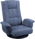 360 Degree Swivel Floor Chairs for Adults, Gaming Floor Chair with Back Support, 14 Angles Adjustable Comfortable Floor Lounge Chair Folding Video Game Chairs Office Bedroom 201(Blue)