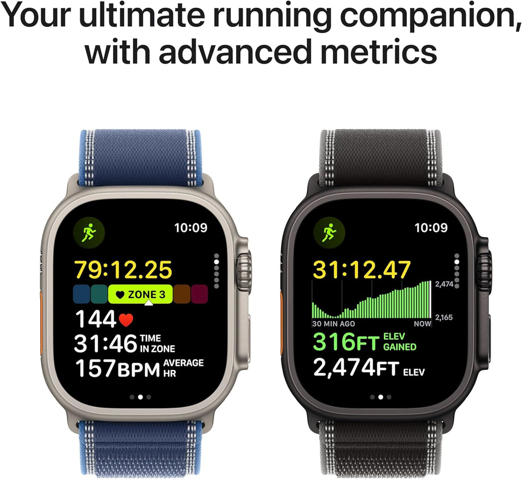 Apple Watch Ultra 3 [GPS + Cellular 49mm] Running & Multisport Smartwatch w/ Rugged Titanium Case w/ Anchor Blue Ocean Band w/ AppleCare+ (2 years)