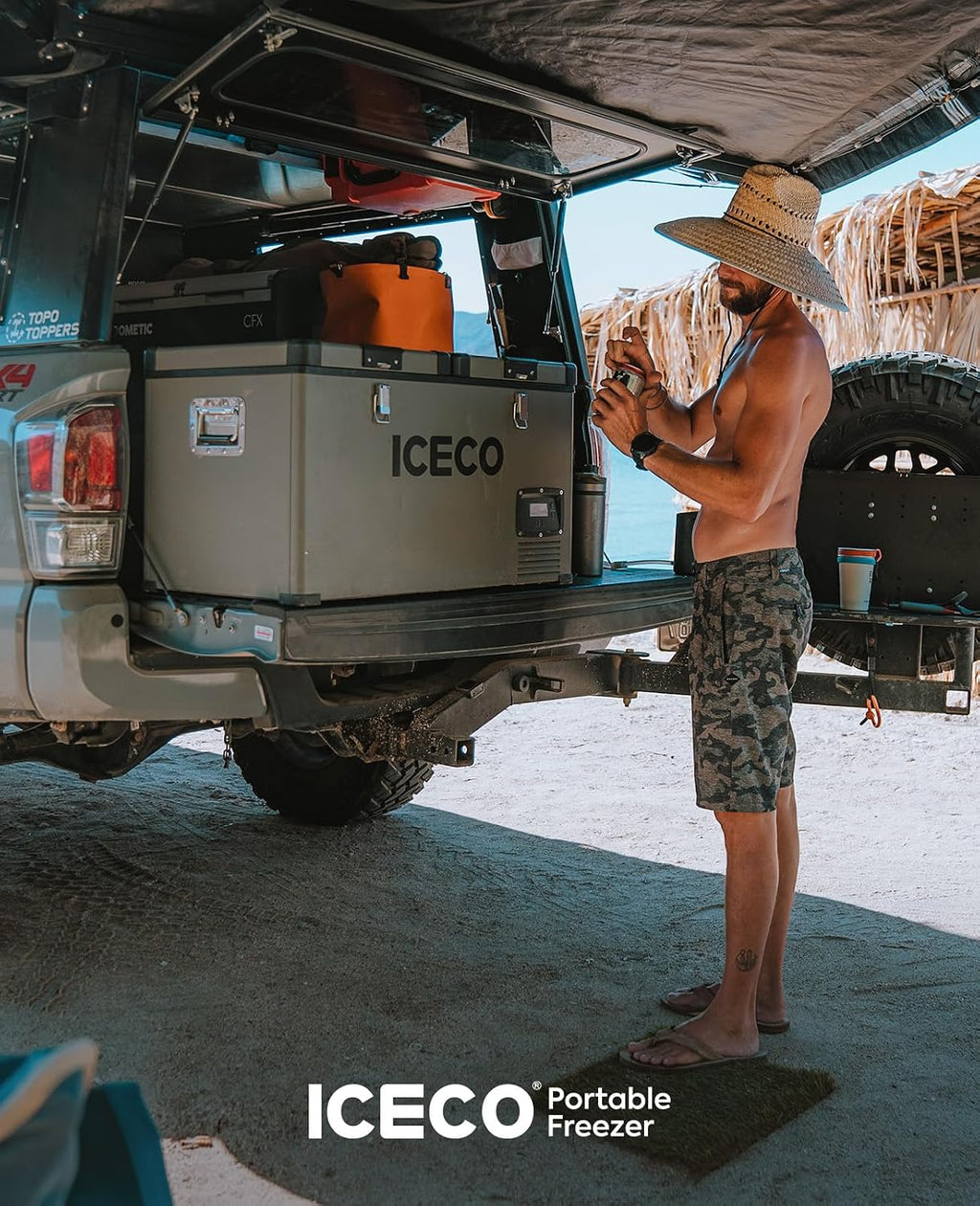 ICECO VL60 Dual Zone Portable Refrigerator with SECOP Compressor, 60 Liters Platinum Compact Refrigerator, DC 12/24V, AC 110-240V, 0℉ to 50℉, Home & Car Use (with Insulated Cover)