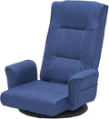 360 Swivel Gaming Chair 14-Position Adjustable Folding Floor Sofa with Armrests Lounger Bed for Home & Living Room Chaise Lounge Indoor for Adults (Blue-1)