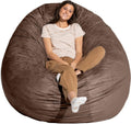 Jaxx 6 Foot Cocoon - 2-in-1 Convertible Bean Bag Bed & Large Bean Bag Chair for Adults, Chocolate
