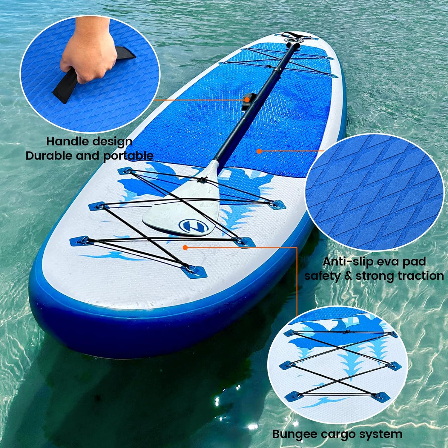 Kids Paddle Board with SUP Accessories, Child Paddle Board Durable, Lightweight, Stable Design, Wide Non-Slip Deck, 7ft 7.6ft 8ft 9.6ft Inflatable Paddle Boards for Kids & Youth
