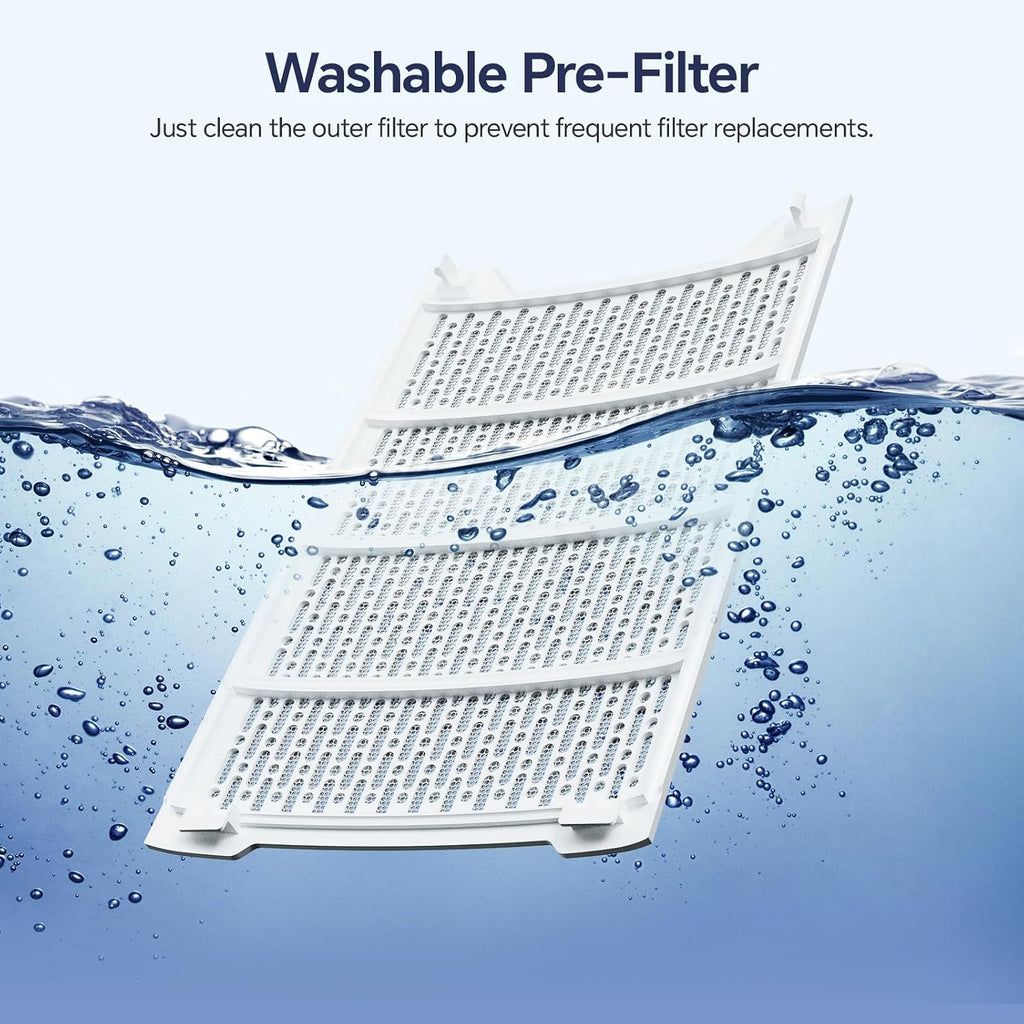 Lunino Air Purifiers for Home Large Room up to 2800 Ft², Double-Sided HEPA Air Purifier with Washable Pre-filter, Smart WiFi, PM 2.5 Air Quality Monitor, 3 Fan Modo, for Pets Hair, Dust, Pollen, Smoke