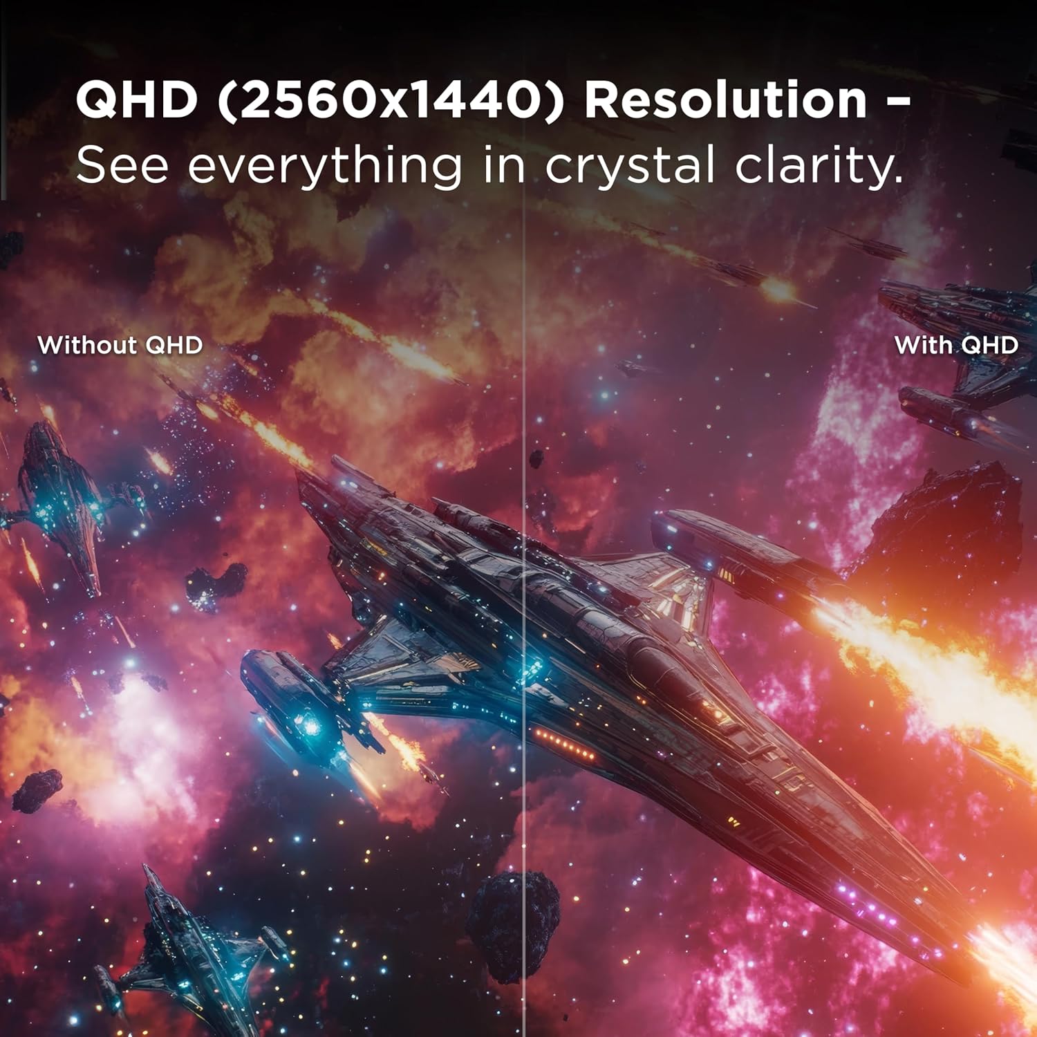 TCL 32' G64 Series QHD HDR QD-Mini LED Gaming Monitor (32G64, 2025 Model) Halo Control System, 180Hz Refresh Rate, LD336 Precise Dimming Series, HDR600 Brightness, 1ms, AMD FreeSync, NVIDIA G-SYNC