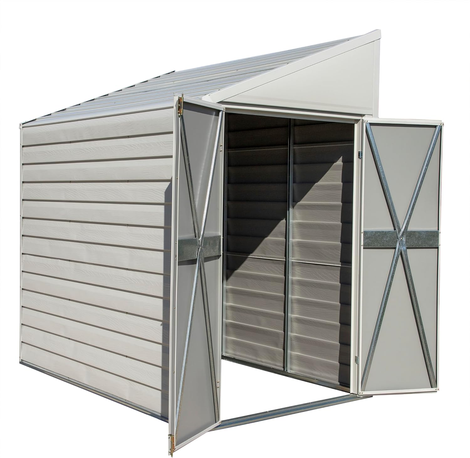 Arrow Shed YS47-A Compact Galvanized Steel Storage Shed with Pent Roof, 4' x 7'