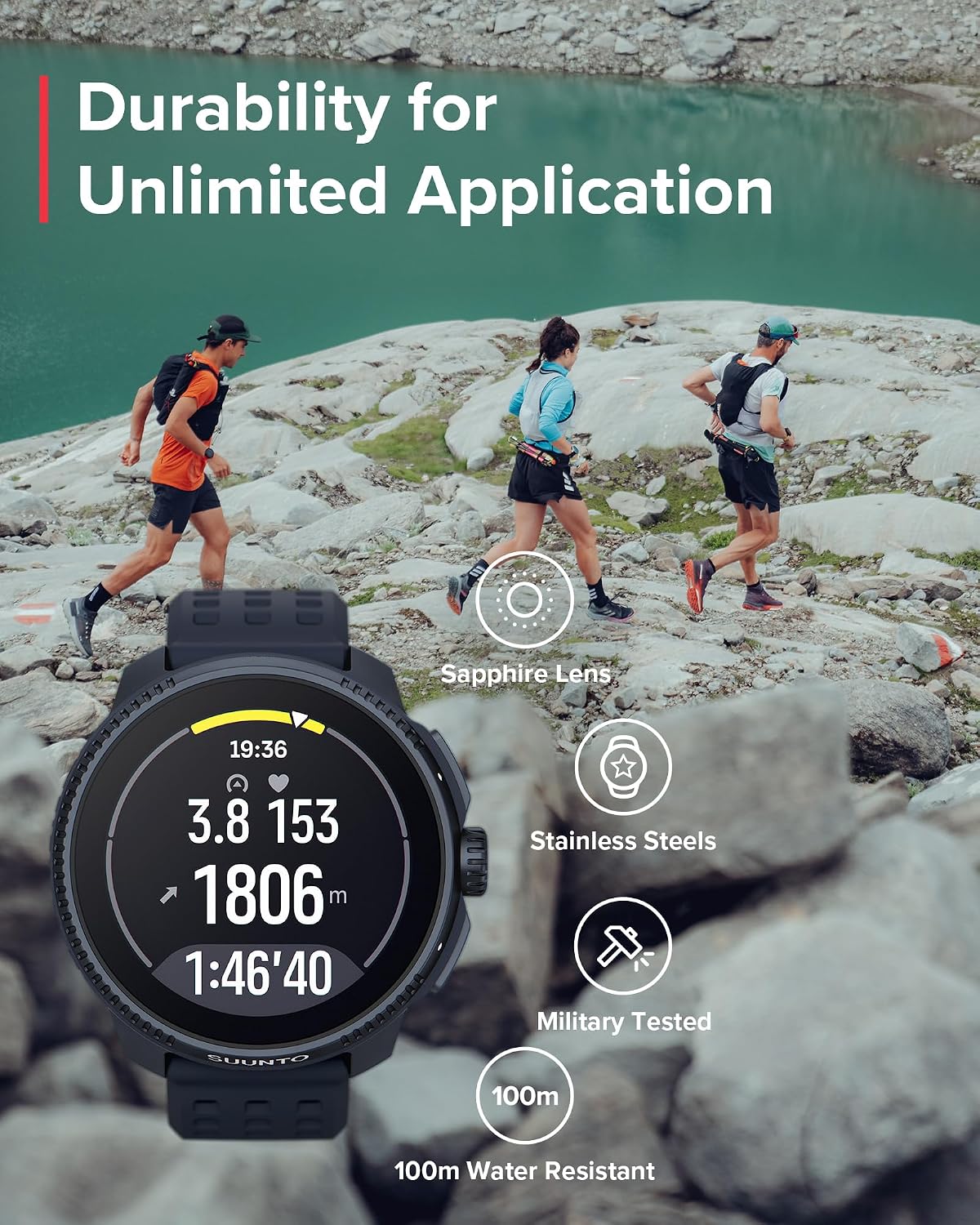 SUUNTO Race: GPS Sports Watch, Large & Bright AMOLED Color Screen, Long Battery Life