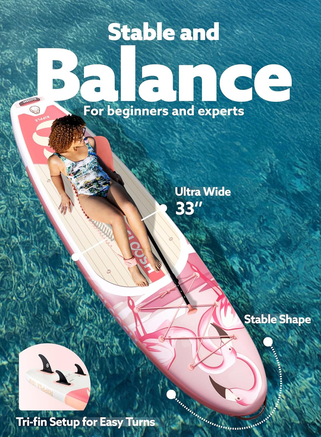 SLOOSH Inflatable SUP & Electric Pump Bundle – 10'6' Paddle Board with Premium Accessories, Non-Slip EVA Deck, 20 PSI Dual-Stage Pump for Fast Inflation, Perfect for Youth & Adults of All Skill Levels
