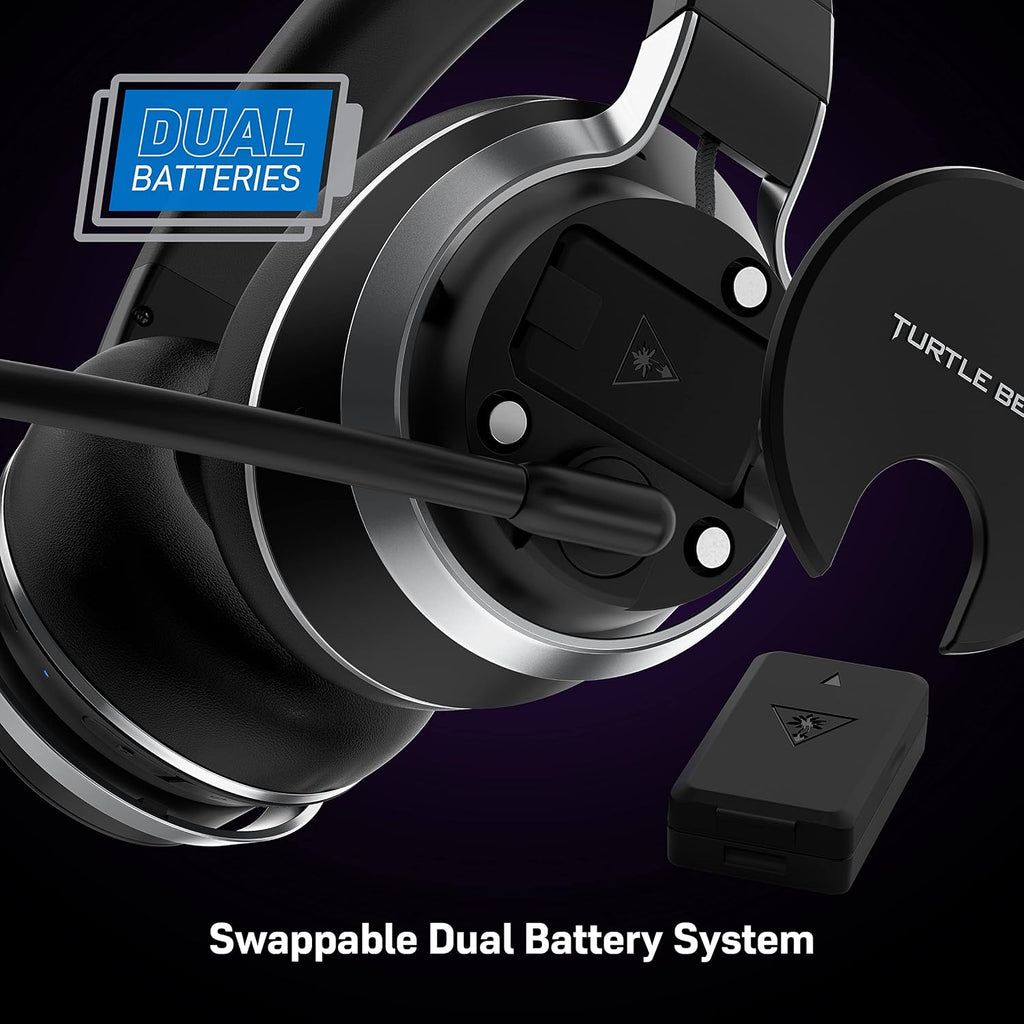 Turtle Beach Stealth Pro Multiplatform Wireless Noise-Cancelling Gaming Headset for PS5, PS4, PC, Mac, Mobile – Swappable Batteries – Black