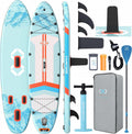 ZLX 11'6'x35' Ultra Wide Inflatable Stand Up Paddle Board | Stable Non-Slip Deck Pad, Unique Fin System, Premium SUP Accessories & Backpack - Upgraded Pump for Adults, All Skill Levels