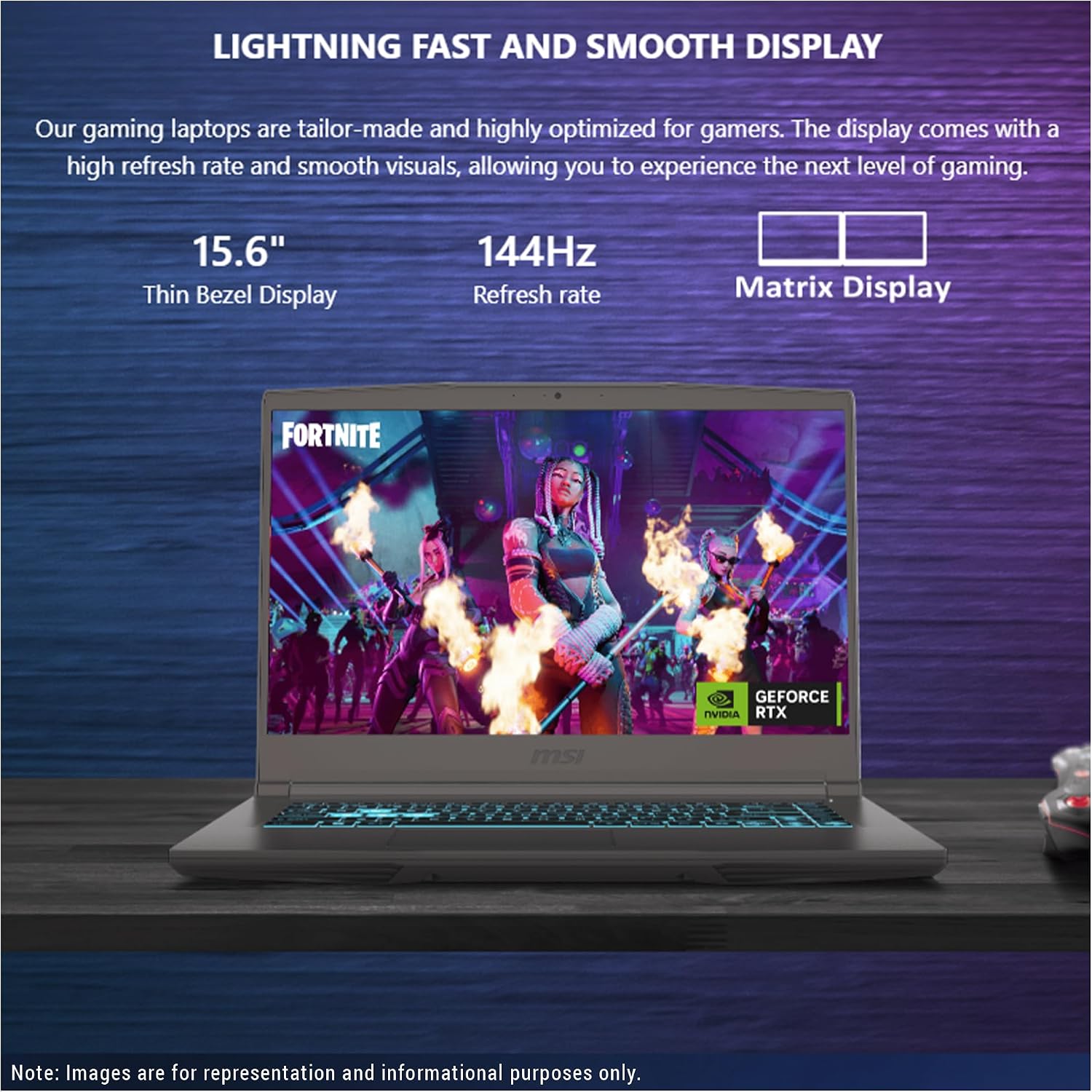 msi Thin 15 Gaming Laptop, Intel i5-13420H, 64 GB DDR4 RAM, 2 TB PCIe SSD, 15.6' FHD (1920x1080) 144Hz Display, Nvidia G-Force RTX 3050, Backlit Keyboard, W11 Pro, Cosmos Gray