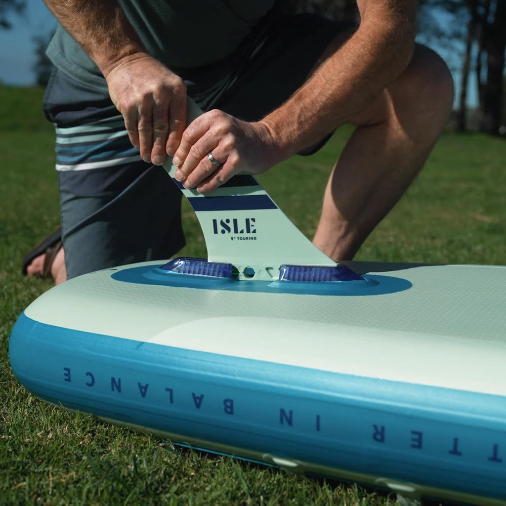 ISLE Explorer 3.0 Inflatable Stand Up Paddle Board & iSUP Bundle Accessory Pack, Adventure & Touring Board, Durable, Lightweight with Stable Wide Stance, 300 Pound Capacity, 11.6'x 6'