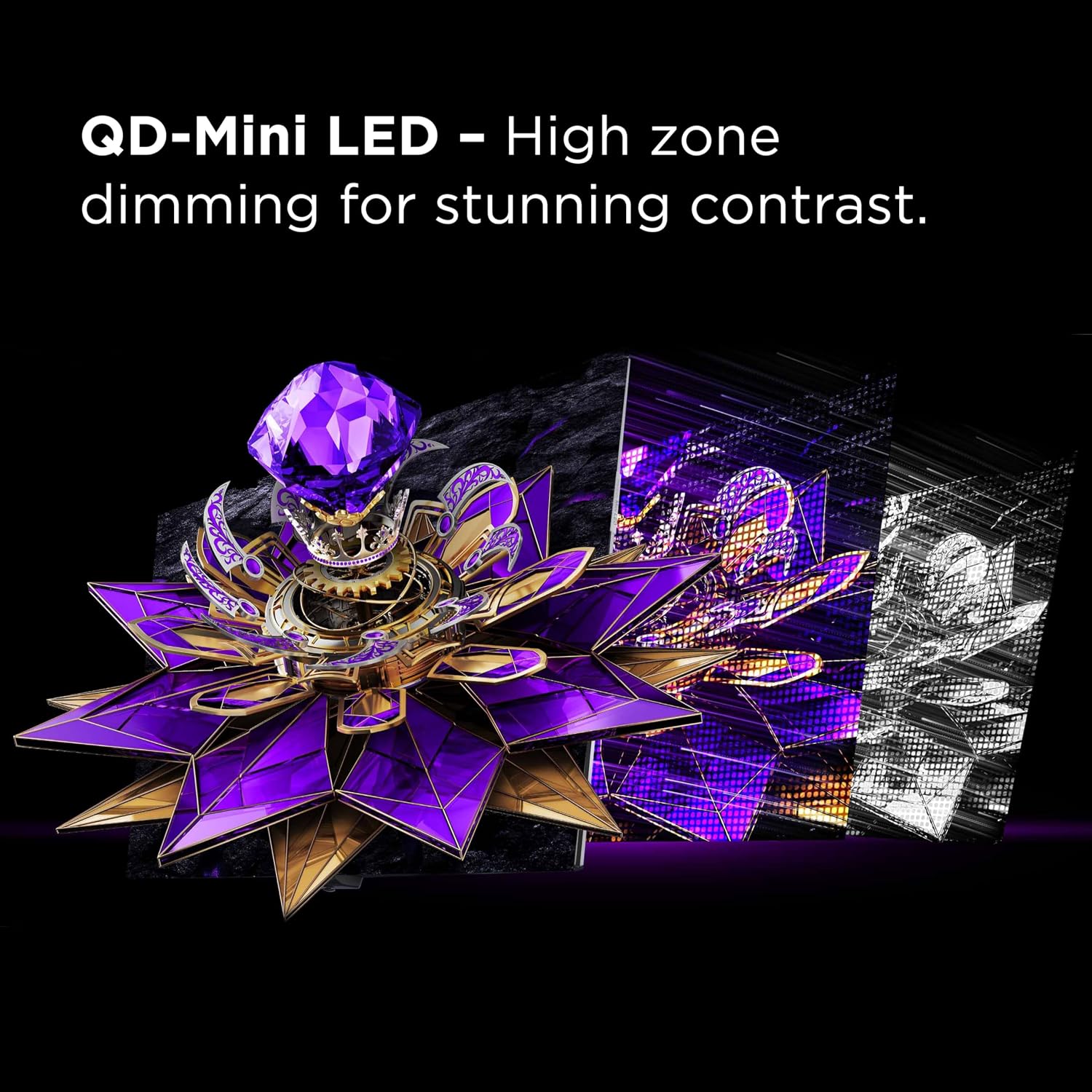 TCL 27' R94 Series 4K UHD HDR QD-Mini LED Gaming Monitor (27R94, 2025 Model) Halo Control System, 165Hz Refresh Rate, LD2304 Precise Dimming Series, HDR1400 Brightness, 1ms, AMD FreeSync NVIDIA G-SYNC