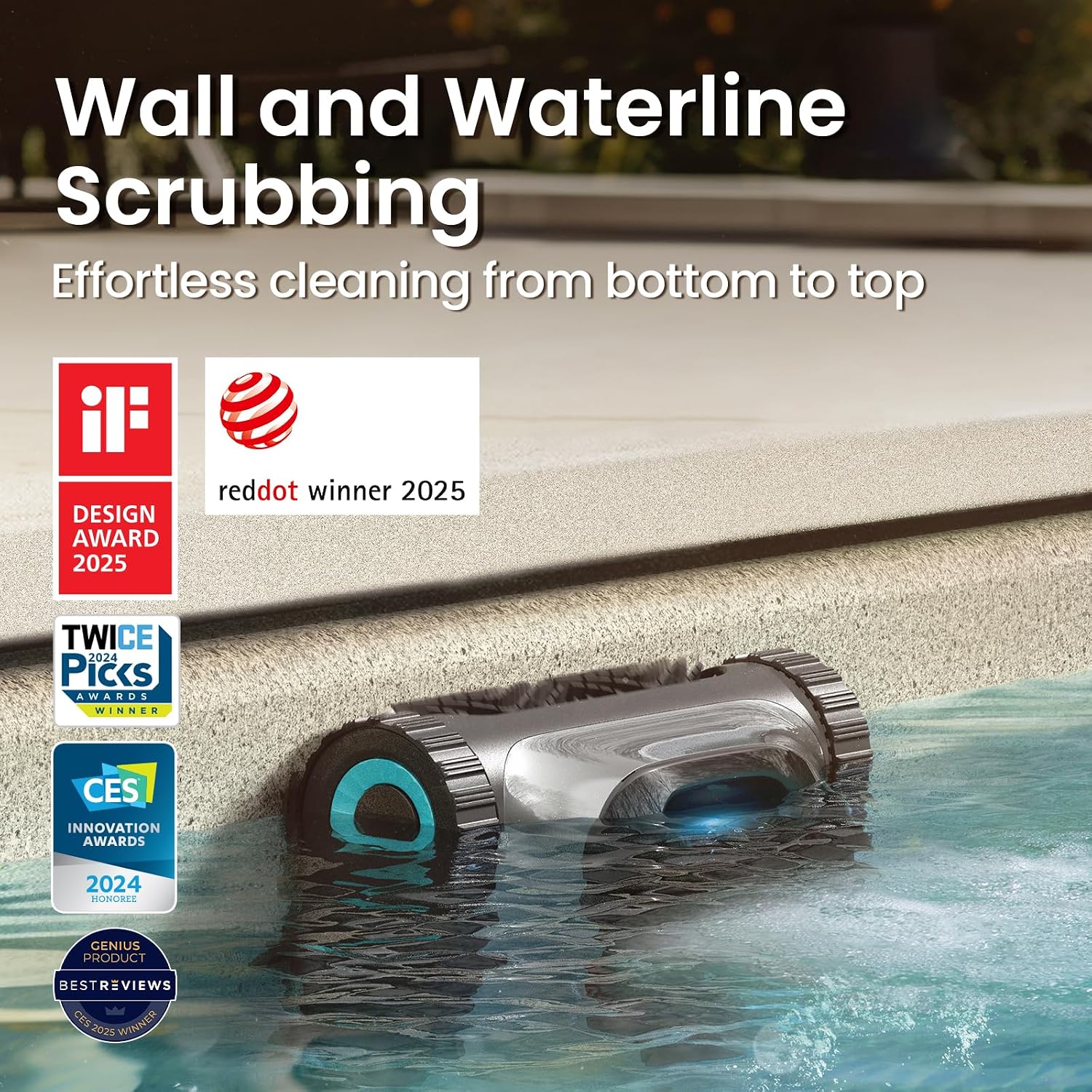 Aiper Scuba S1 2024 Cordless Pool Vacuum, Wall & Waterline Cleaning, 4 Pool Cleaning Modes, Smart Navigation with High-Precision Sensors, for All Inground & Above Ground Pools