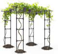 Grape Vine Trellis - Cucumber Trellis Size: 95.7 * 61.6 * 78.5 inches - Large Outdoor Garden Arch Trellis, Used for Outdoor Climbing of Plants, Courtyard and Garden Decoration of Pavilions (Black)