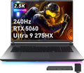 ASUS ROG Strix G18 18' 2.5K 240Hz Gaming Laptop, Intel Ultra 9 275HX, NVIDIA GeForce RTX 5060, 16GB DDR5, 2TB Storage (1TB SSD+1TB Docking Station Set), Backlit Keyboard, Wi-Fi 7, Win 11 Pro, Gray