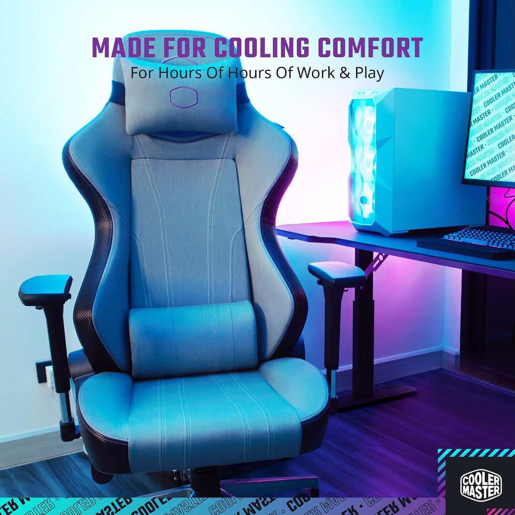 Cooler Master Caliber X1C Gaming Chair for Computer Game, Office and Racing Style Gamer, Comfy Ergonomic 360° Swivel Reclining High Back Chairs with Armrest Backrest Headrest Lumbar Support PU Leather