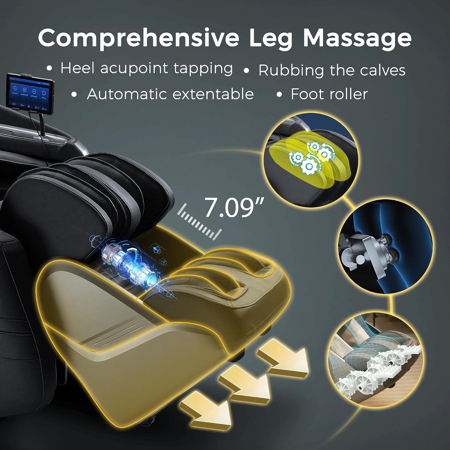 iBooMas P03 4D Massage Chair Full Body, Touchscreen & AI Voice, Zero Gravity SL-Track Recliner with APP OTA Auto-Evolving Modes, Fascia-Level Deep Tissue Shiatsu, No Assembly, Plug & Play (Black)