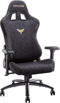 Gaming Chair 4D Adjustable Armrests - 170° Reclining & 320lb Capacity, High Back Ergonomic Computer Chair with Lumbar Support, Fabric Office Chair for Adults (Black)