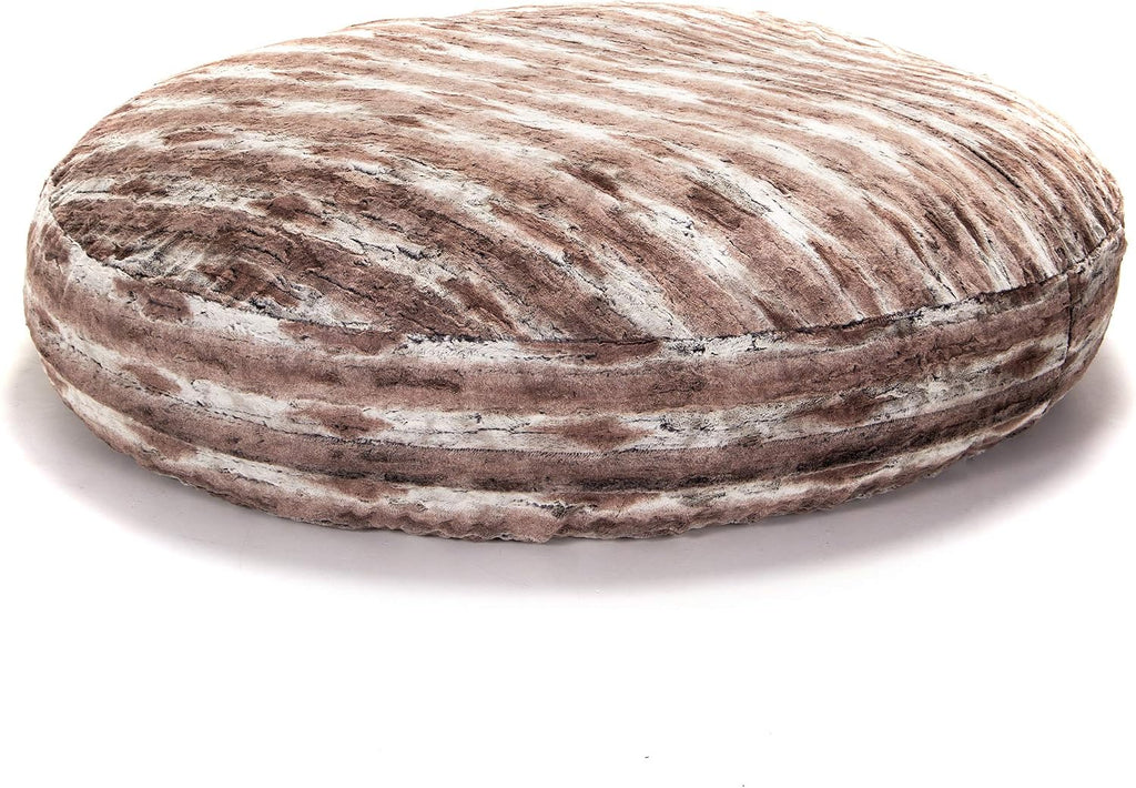 Jaxx 6 Foot Cocoon - 2-in-1 Convertible Bean Bag Bed & Large Bean Bag Chair for Adults, Premium Luxe Faux Fur - Mountain Fox