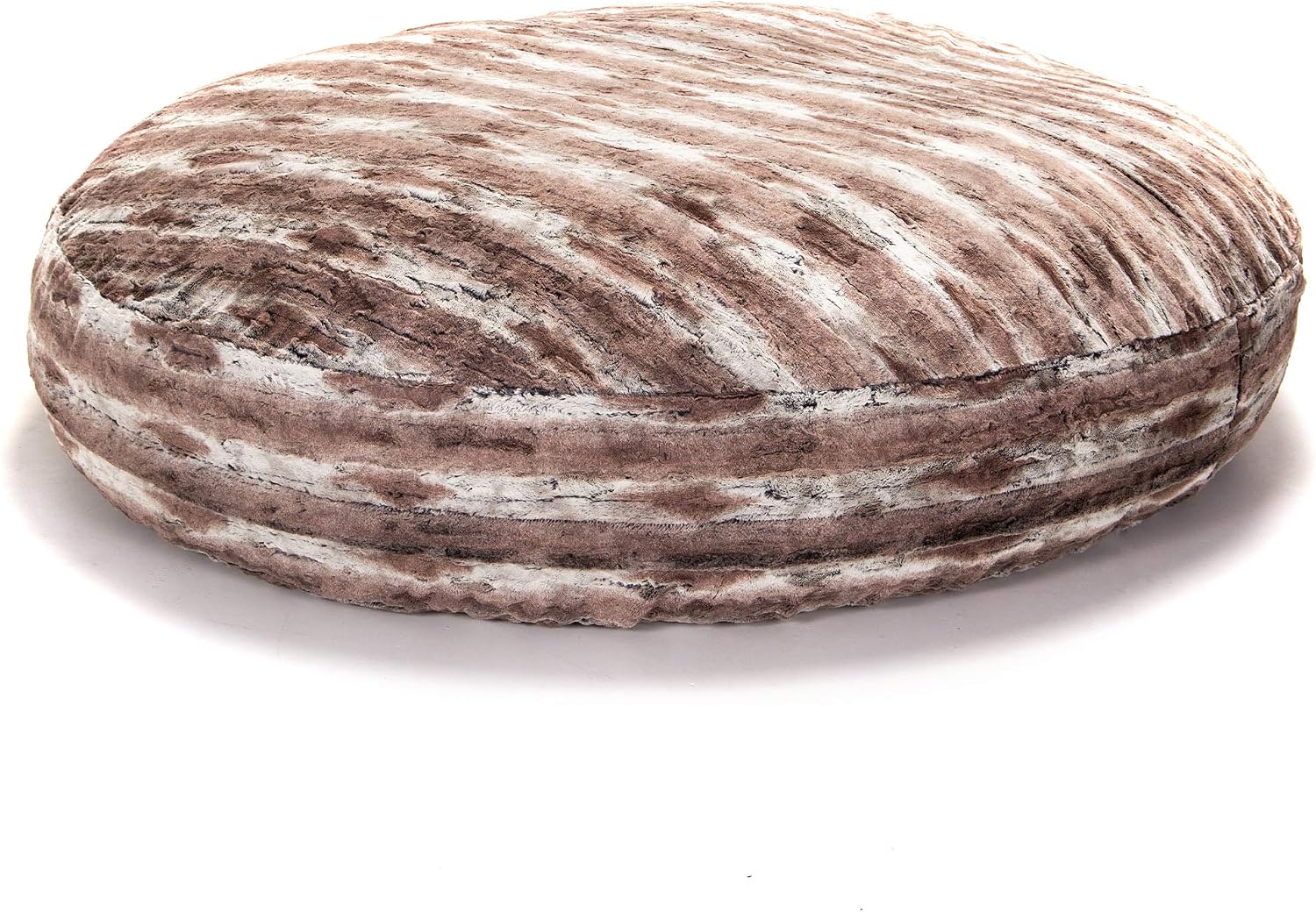 Jaxx 6 Foot Cocoon - 2-in-1 Convertible Bean Bag Bed & Large Bean Bag Chair for Adults, Premium Luxe Faux Fur - Mountain Fox