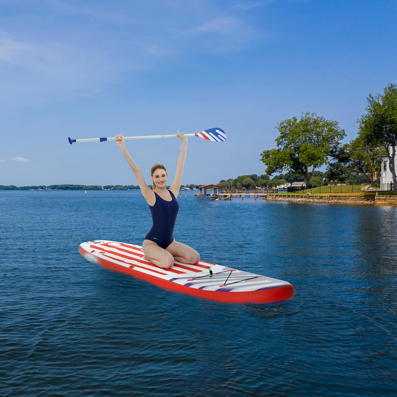 [Monsoon] Inflatable Stand Up Paddle Board SUP Paddleboard with Accessories and Carry Bag Bundle