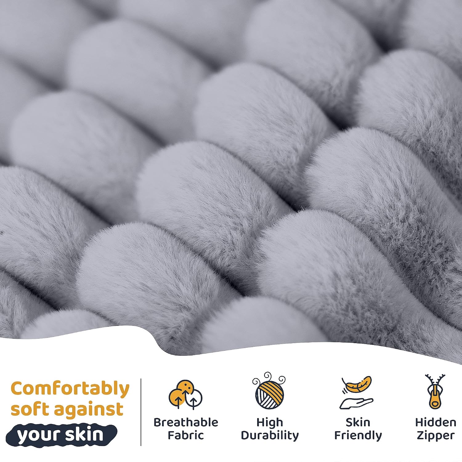 HABUTWAY Bean Bag Chair, Giant Bean Bag Chairs for Adults and Kids, Bean Bag Sofa, Lazy Floor Sofa, Faux Fur Beanbag Chair with Armrests for Living Room Bedroom (Grey)