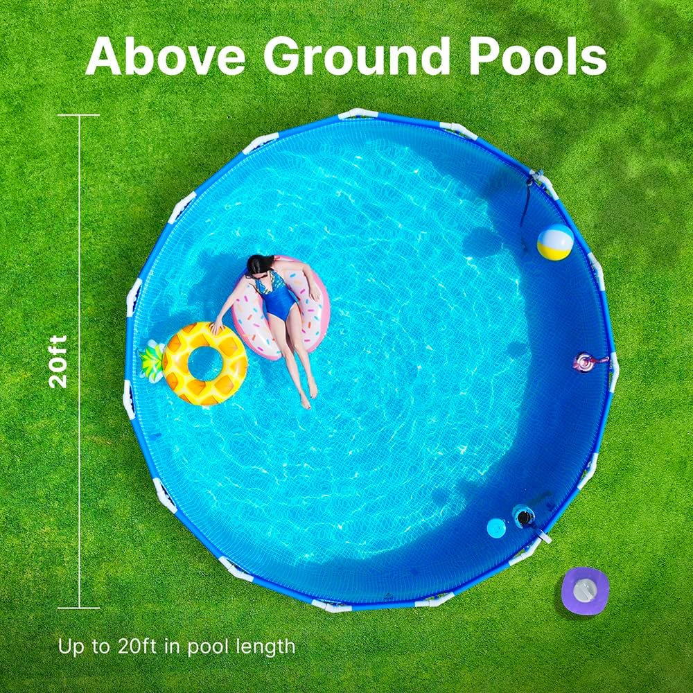 Niya Sonar 10 Cordless Robotic Above Ground Vacuum Pool Cleaner from The Creators of Dolphin, Up to 20 FT in Pool Length, Floor Cleaning Only