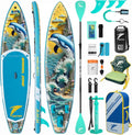 11'/11'6' x 33'/34' x 6' Inflatable SUP Paddle Board – Extra-Wide, Stable Stand Up Paddle Board with Premium Full Accessory Set for Adults & Youth