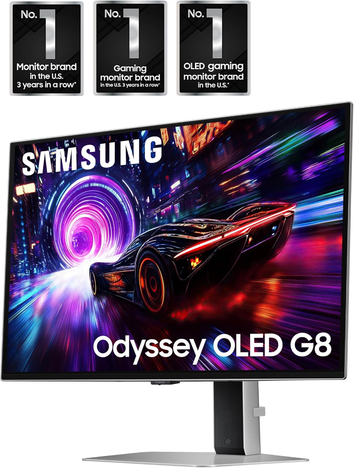 Samsung LS27FG810SNXZA 27 Inch Odyssey OLED 4K 240Hz Gaming Monitor with 5 Year Amber Protection Plan (2025)