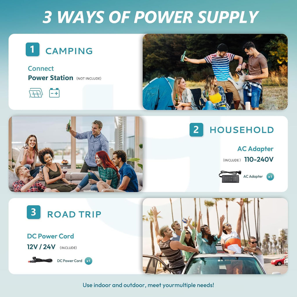 EUHOMY 12 Volt Refrigerator, 31QT(29L) Compressor Electric Cooler APP Control, Car Fridge -4℉~68℉, Portable Refrigerator 12/24V DC 100-240V AC, Portable Freezer for Camping, Travel, Boat