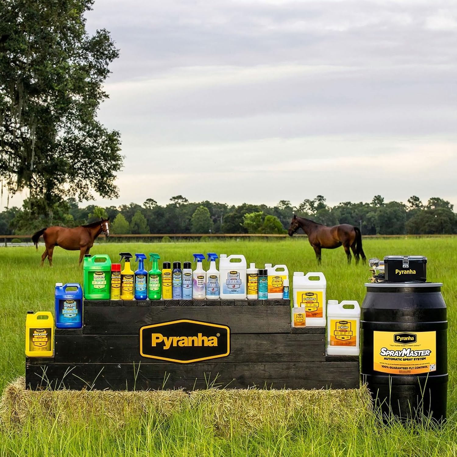 PYRANHA 1-10 HPS Concentrate Refill - 2.5 Gallon for 30 Gal Automatic Spray Systems Indoor Barn Fly Control | Repels Horn, Deer, Horse, Stable, & Face Flies, Midge