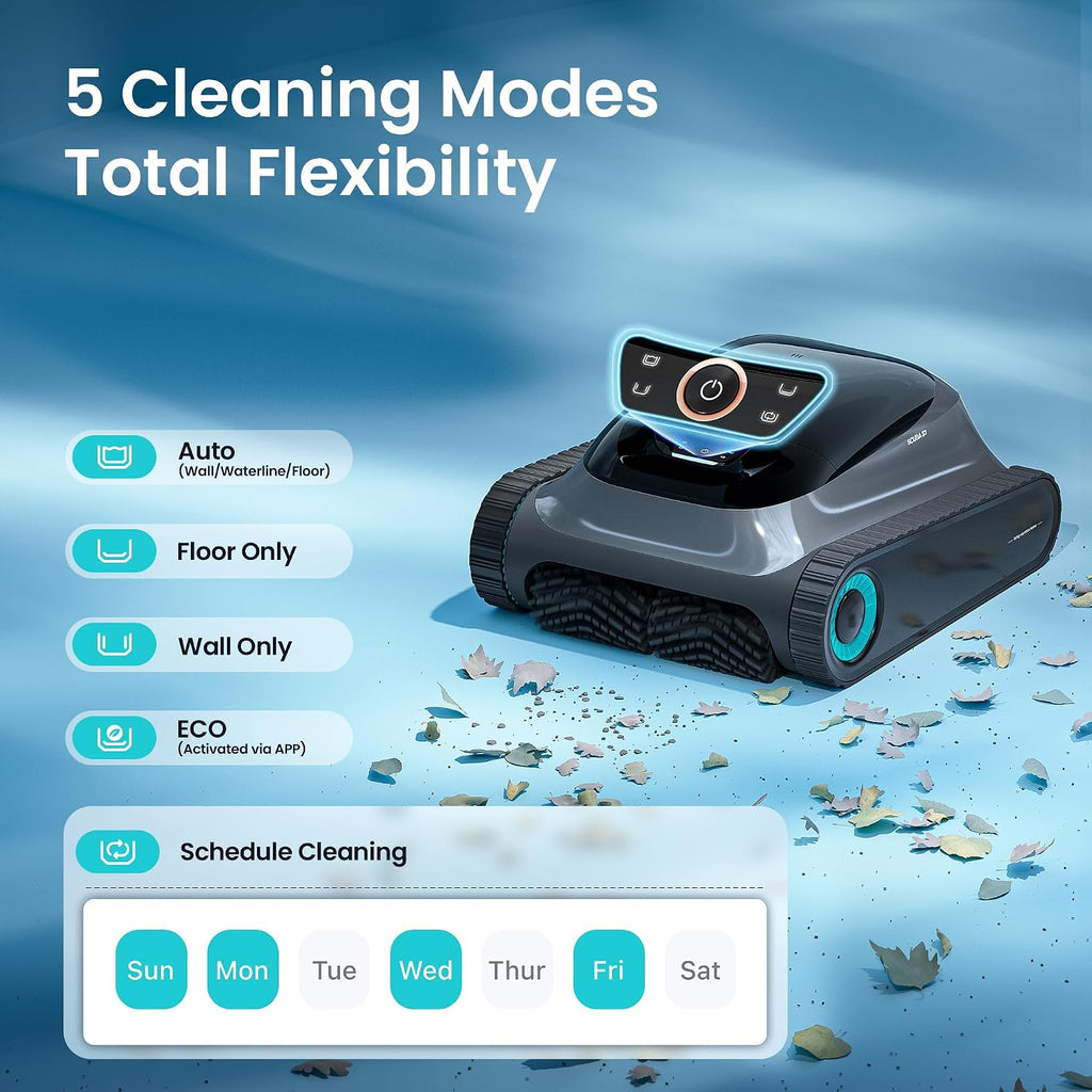 (2026 Upgrade) Aiper Scuba S1 Robotic Pool Cleaner, Weekly Custom Cleaning Plan, 270 Min Runtime, Smarter Navigation with 11 High-Precision Sensors, App Support-Obsidian（Renewed）
