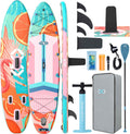 ZLX 11'6'x35' Ultra Wide Inflatable Stand Up Paddle Board | Stable Non-Slip Deck Pad, Unique Fin System, Premium SUP Accessories & Backpack - Upgraded Pump for Adults, All Skill Levels