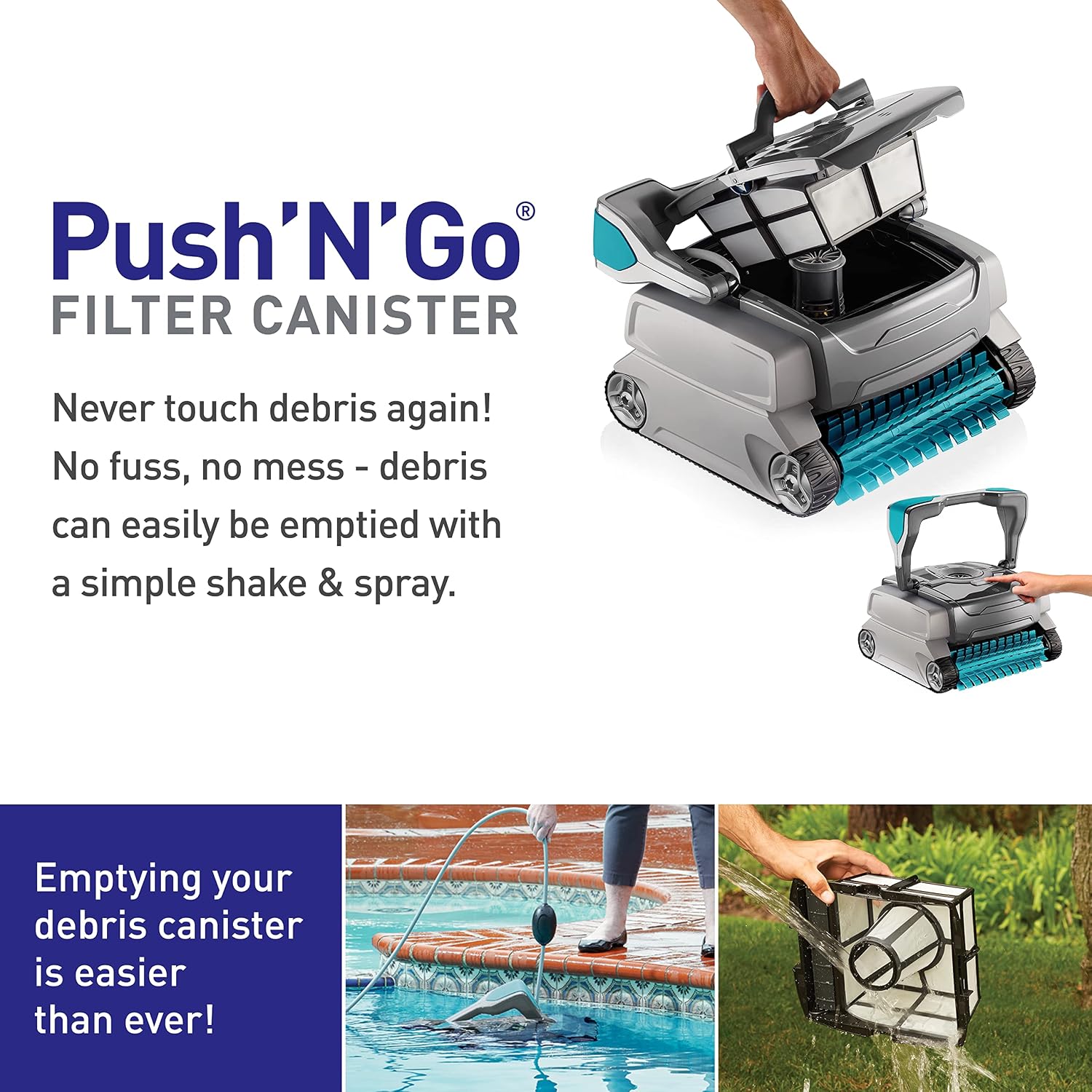 Polaris NEO Robotic Pool Cleaner, Automatic Vacuum for InGround Pools up to 40ft, Wall Climbing Vac w/ Strong Suction