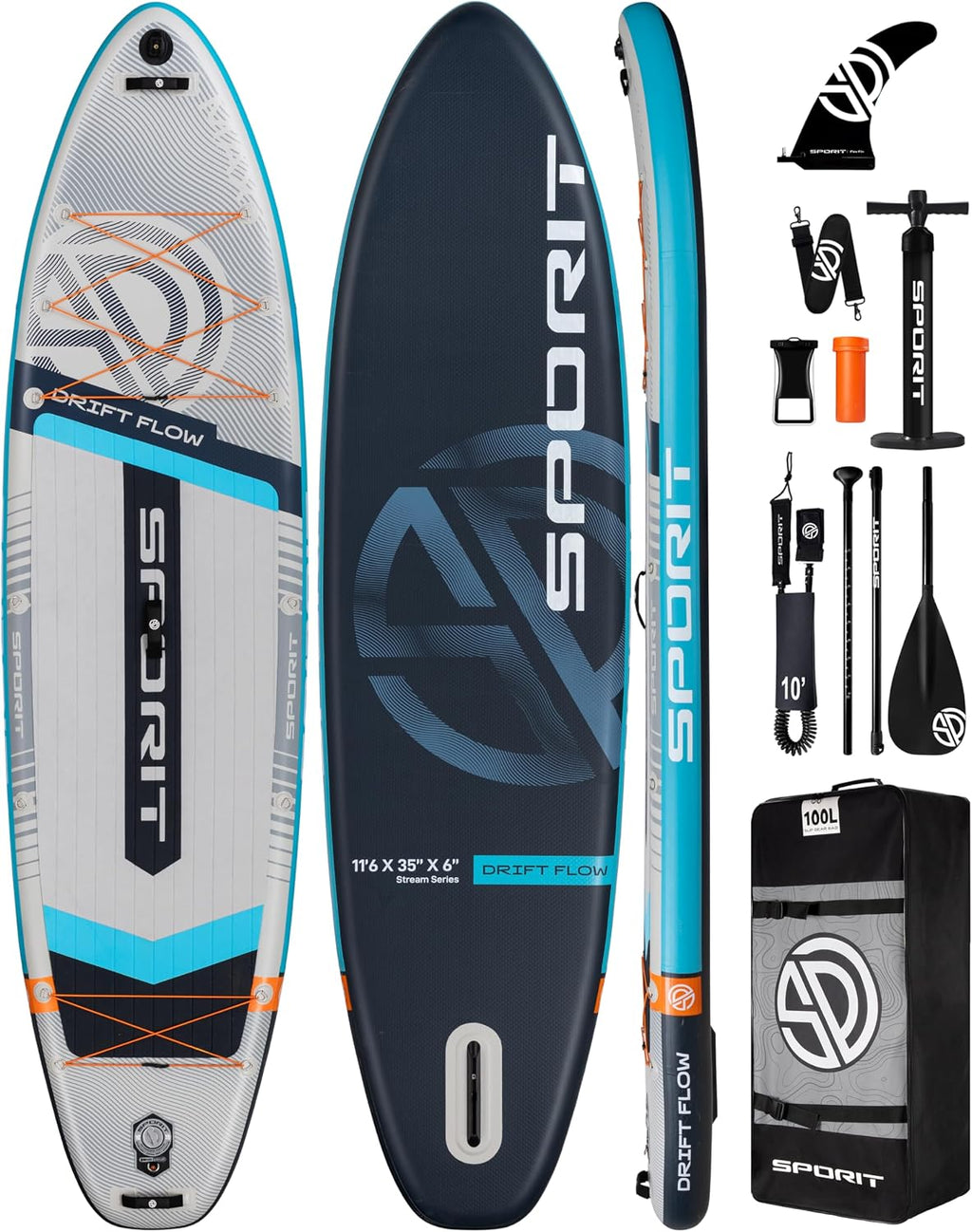 11'6' x 35' Extra Wide Inflatable Paddle Board for Adults, 450 lb Capacity Wide Stable Stand Up Paddle Board, 2–3 Person SUP, Heavy Duty 22 PSI, US Fin, Kayak D Rings, Large Stable Paddleboard