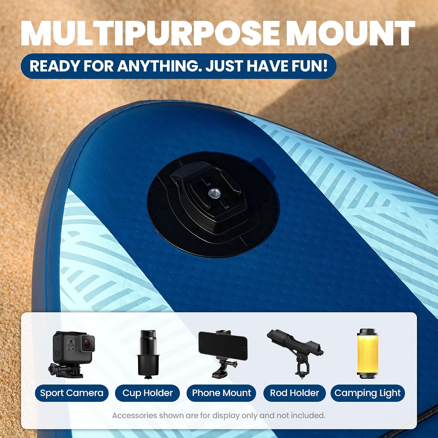 Inflatable Stand Up Paddle Board with SUP Accessories,Inflatable Paddle Boards for Adults & Youth, Anti-Slip EVA Deck,Wide Stance,Dual Action Pump,108L Backpack