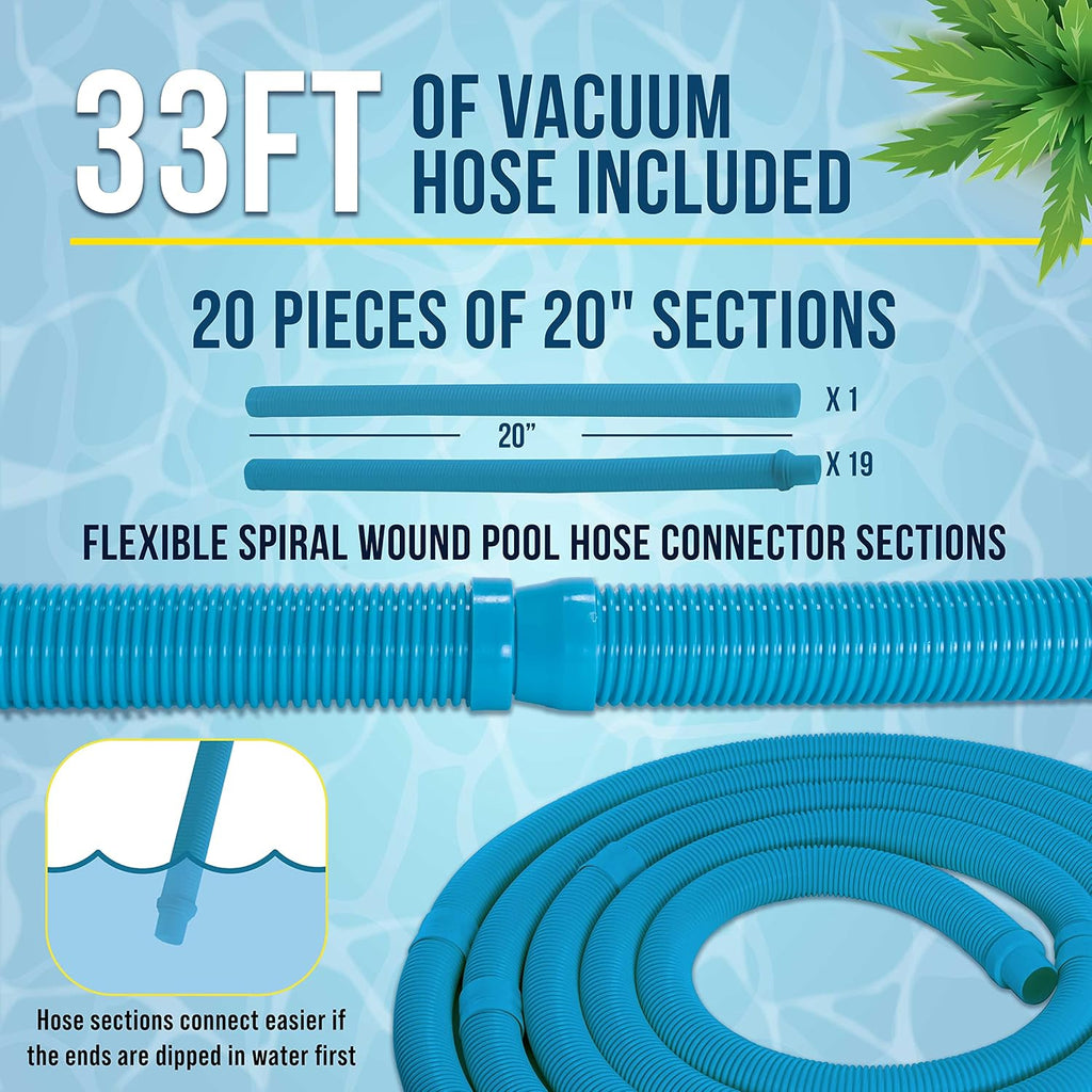 U.S. Pool Supply Octopus Suction Pool Cleaner, Inground Automatic Pool Vacuum Cleaner with Hose - Swimming Sweeper Vac Cleaning Suction-Side Cleaners - Auto Creepy Sweeps Removes Debris, Leaves Cleans