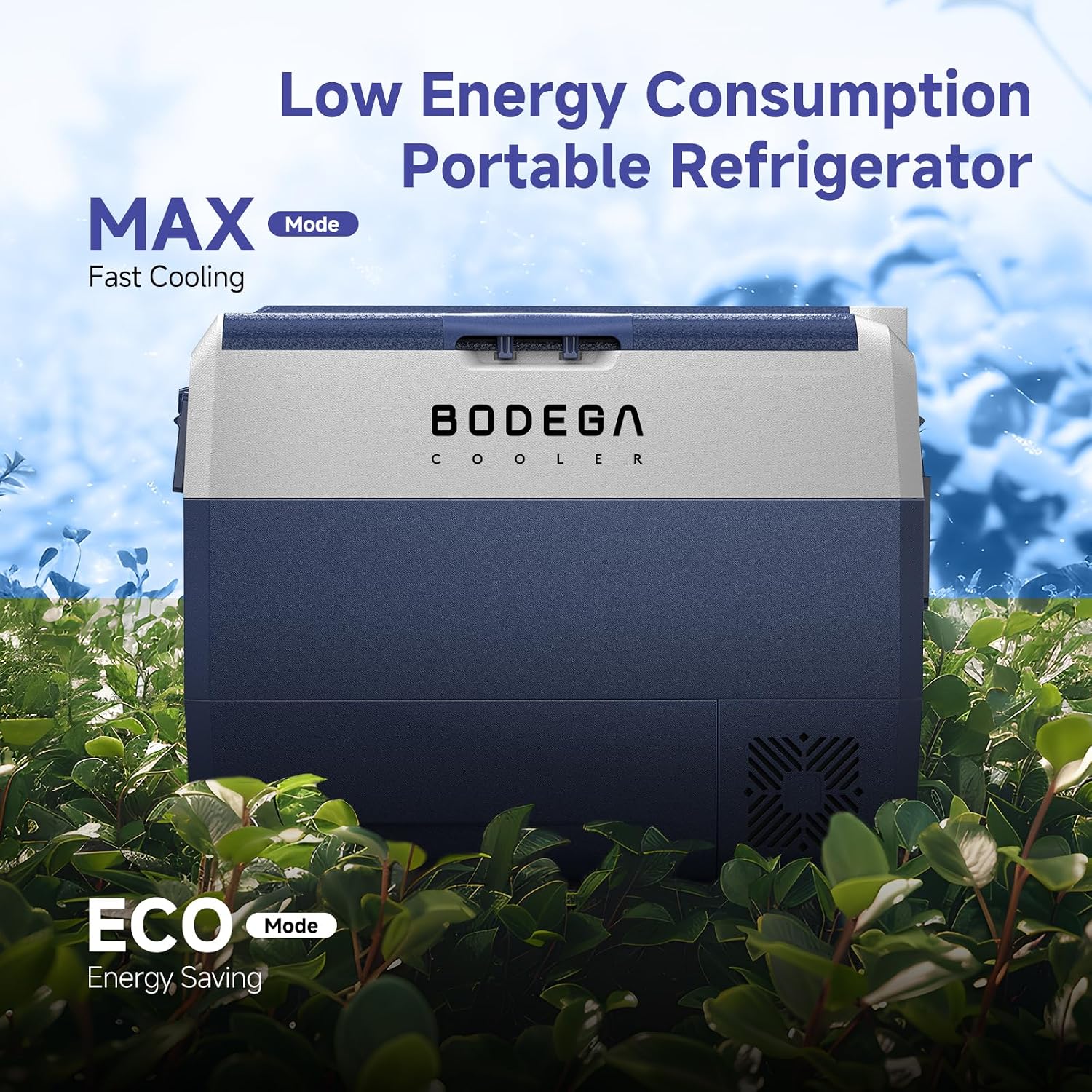 BODEGACOOLER 12 Volt Car Refrigerator,64 Quart Portable Car Freezer Fridge Bluetooth Control,(60L) -4℉-68℉ Electric Cooler 12/24V DC and 100-240V AC for Travel,Camping,RV,Boat Road Trip Tailgating