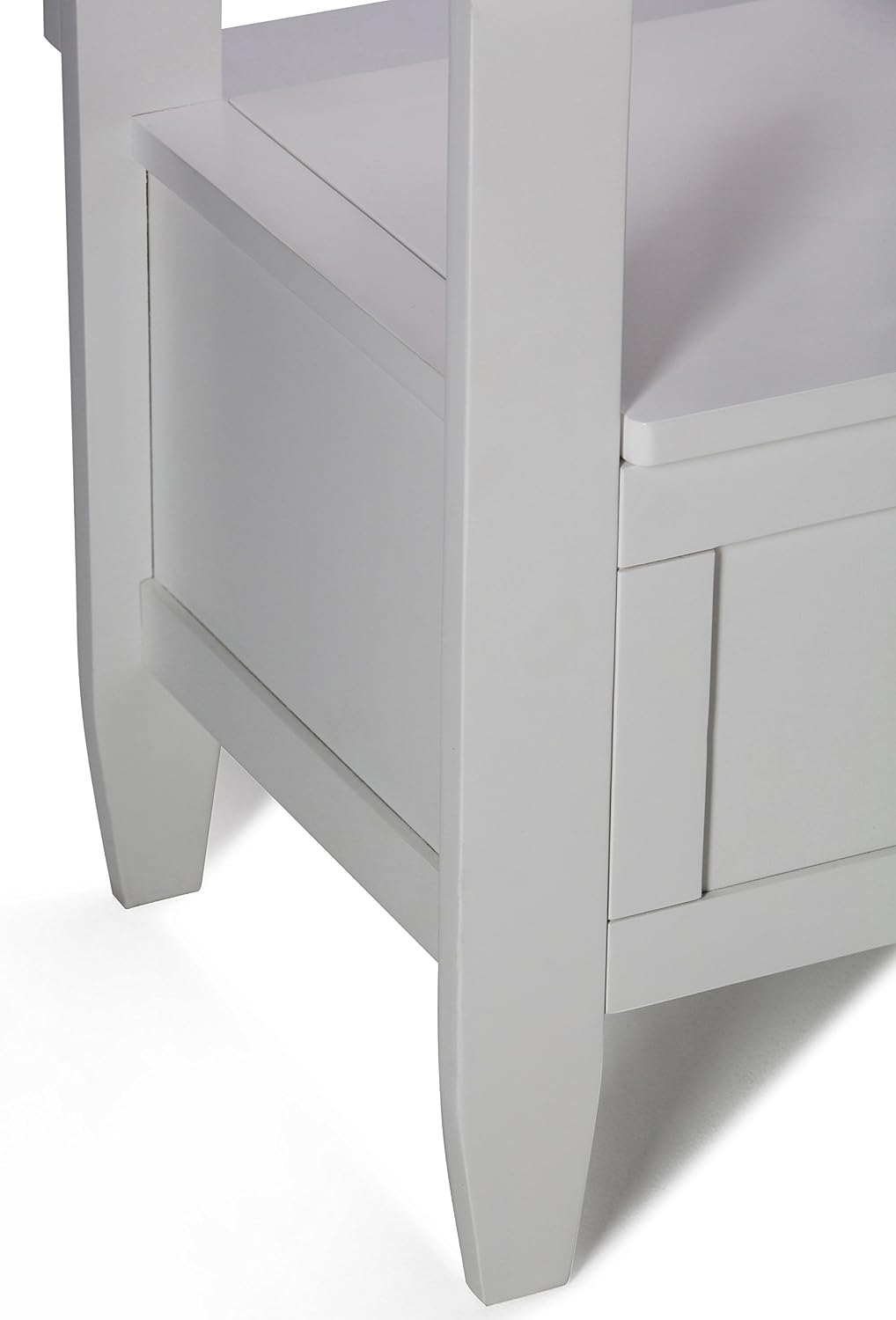 SIMPLIHOME Brooklyn Entryway Storage Bench - 48 inch Wide Solid Wood Hallway Bench in White, Contemporary Mudroom Bench for Entry or Foyer with Lift-Up Lid and Spacious Hidden Storage