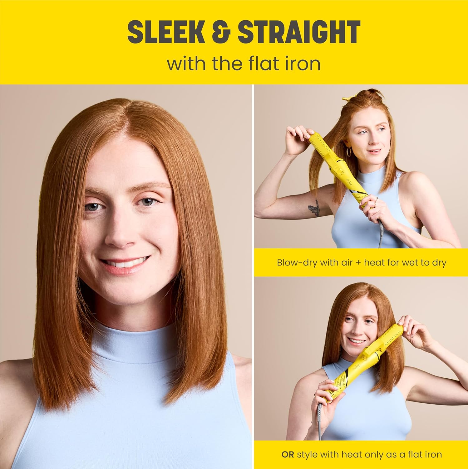 Drybar All-Inclusive Air + Active Heat 8-in-1 Multi-Styler, for Fast Drying, Long-Lasting Curls, Blowouts, Sleek Styles - Wet or Dry Styling Made Easy, 120V