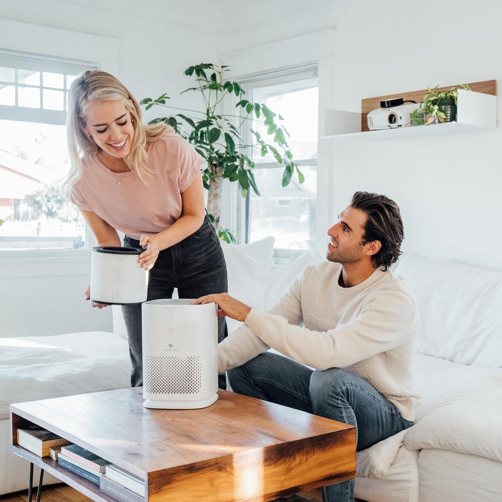 Medify MA-14 Air Purifier with True HEPA H13 Filter | 470 ft² per Hour for Smoke, Odors, Pollen, Pets | 99.9% Removal to 0.1 Microns | White, 2-Pack