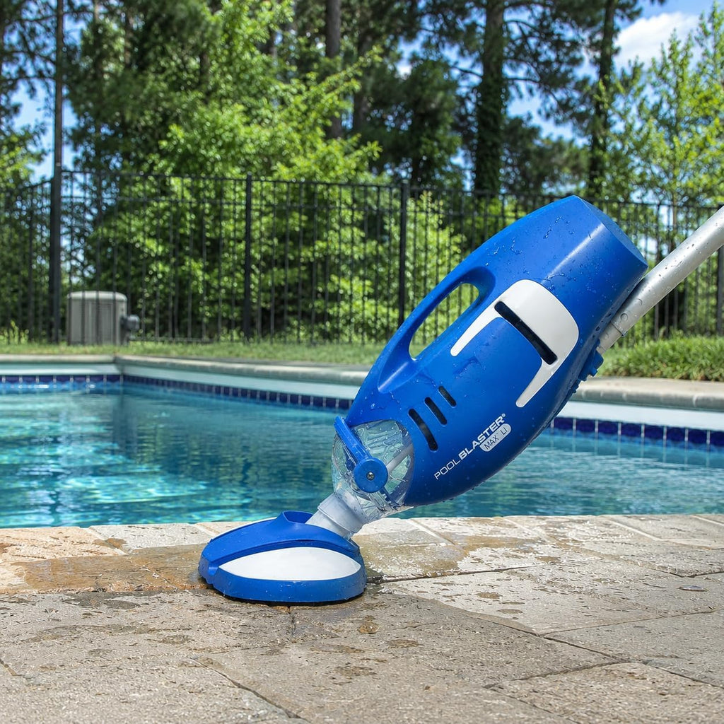 POOL BLASTER Max Cordless Pool Vacuum for Deep Cleaning & Strong Suction, Handheld Rechargeable Swimming Pool Cleaner for Inground and Above Ground Pools, Hoseless Pool Vac by Water Tech