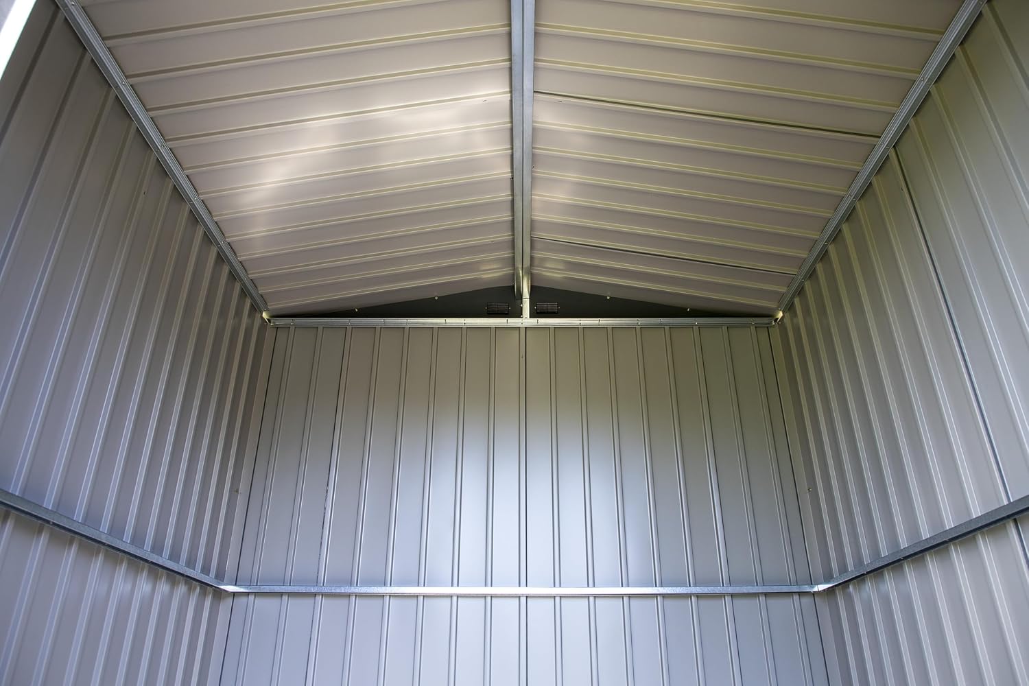 Arrow Shed Elite 8' x 6' Tall Outdoor Steel Storage Shed with High Gable and Lockable Doors Storage Building, Anthracite
