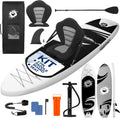 SereneLife Inflatable Stand Up Paddle Board and Detachable Seat - SUP Paddleboard Set for Adults and Youth, 32' Wide Design with Non-Slip EVA Deck Pad and Marine-Grade Materials, 350 lbs Capacity