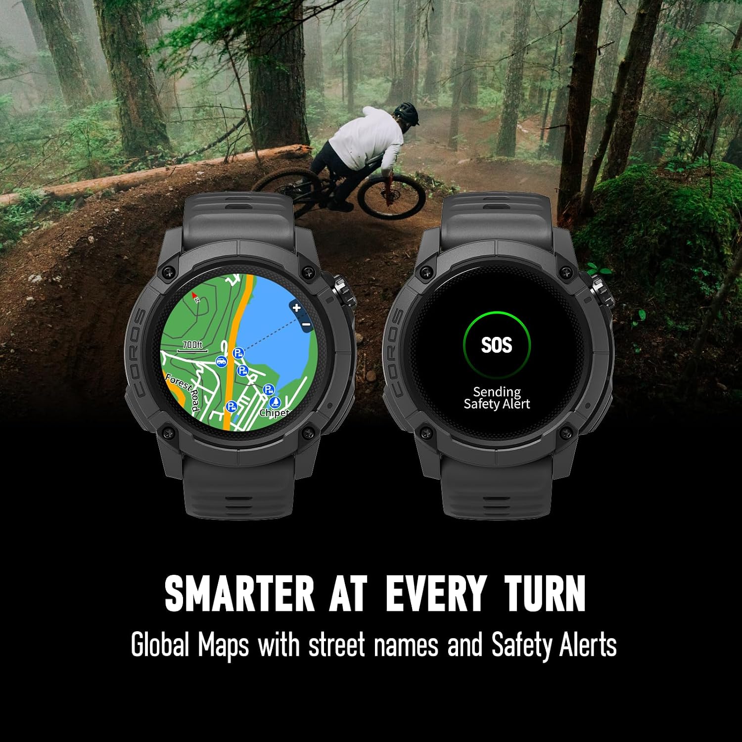 COROS Nomad GPS Outdoor Watch, Global Maps with Turn-by-Turn Navigation, 22-Day Battery Life, Voice-Pin Adventure Journal, Fishing Modes with Tides & Catch Logging, for Hiking, Fishing (Ash)