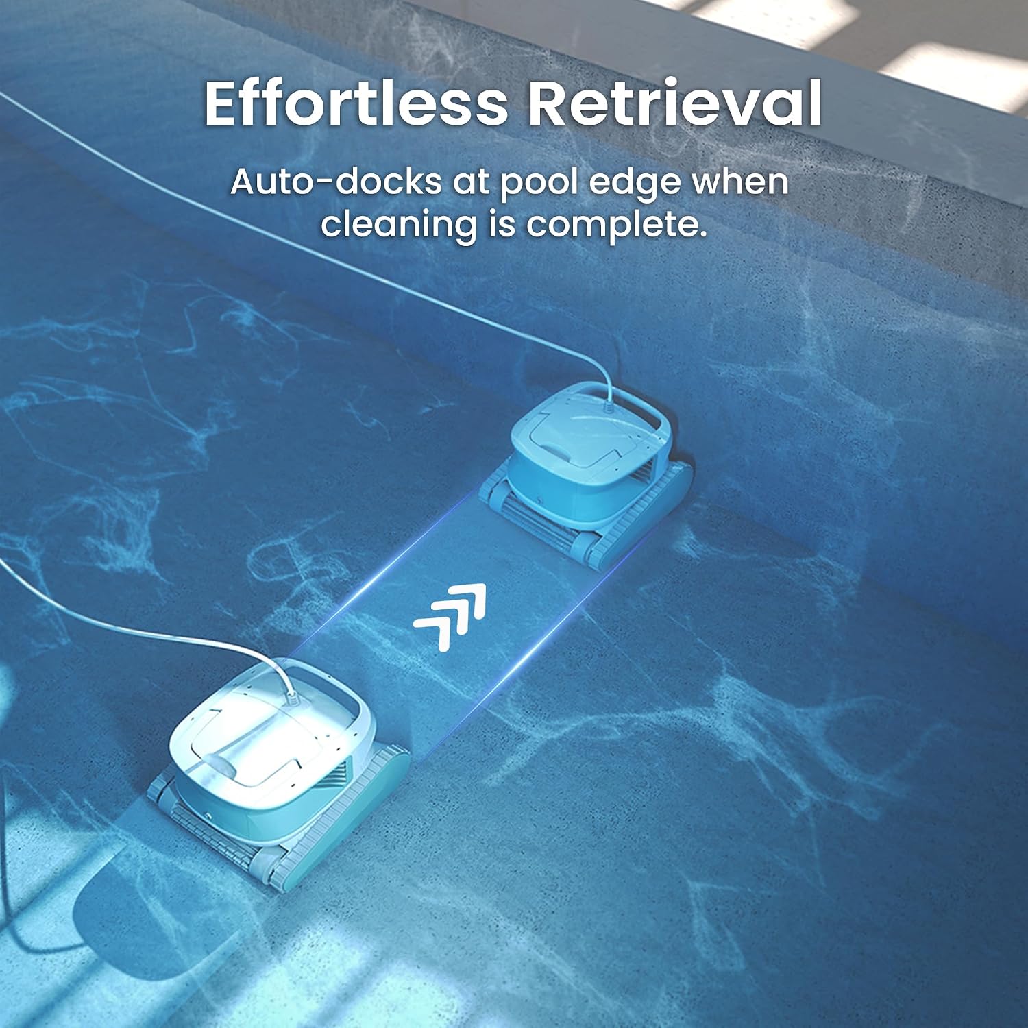 Hydro 4SE Robotic Pool Cleaner, Wired Automatic Pool Vacuum with Wall & Waterline Cleaning, Oversized Top-Loading Filter, Dual Inlet System Pool Robot for Inground/Above-Ground Pools Up to 40FT